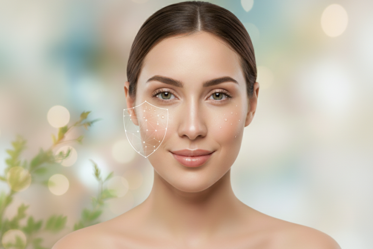 Woman close up depicting Skin barrier