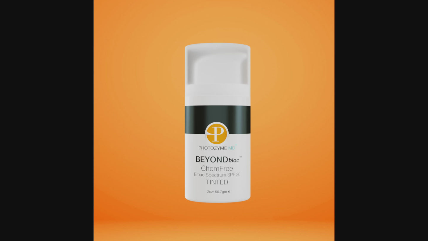 Load and play video in Gallery viewer, BEYONDbloc ChemFree Broad Spectrum SPF 30 TINTED 2 fl oz