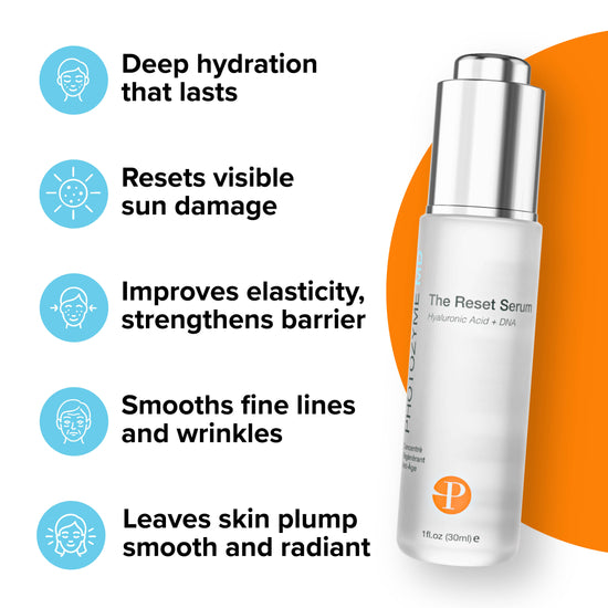 The Reset Serum Hyaluronic Acid + DNA 1 fl oz – Photozyme